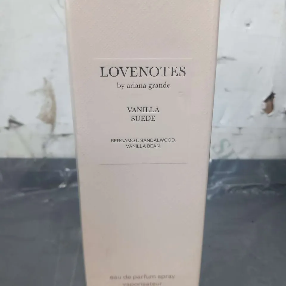BOXED AND SEALED LOVENOTES BY ARIANNA GRANDE VANILLA SUEDE EAU DE PARFUM 125ML