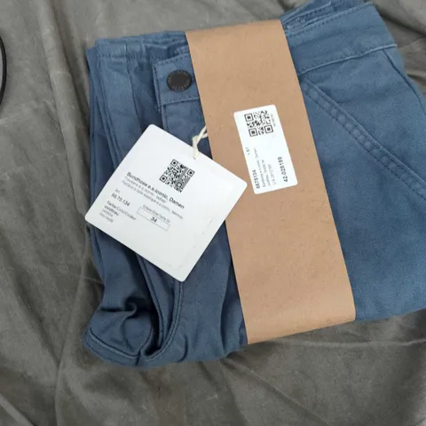 BLUE DENIM TROUSERS WITH PATCH – WOMEN'S 