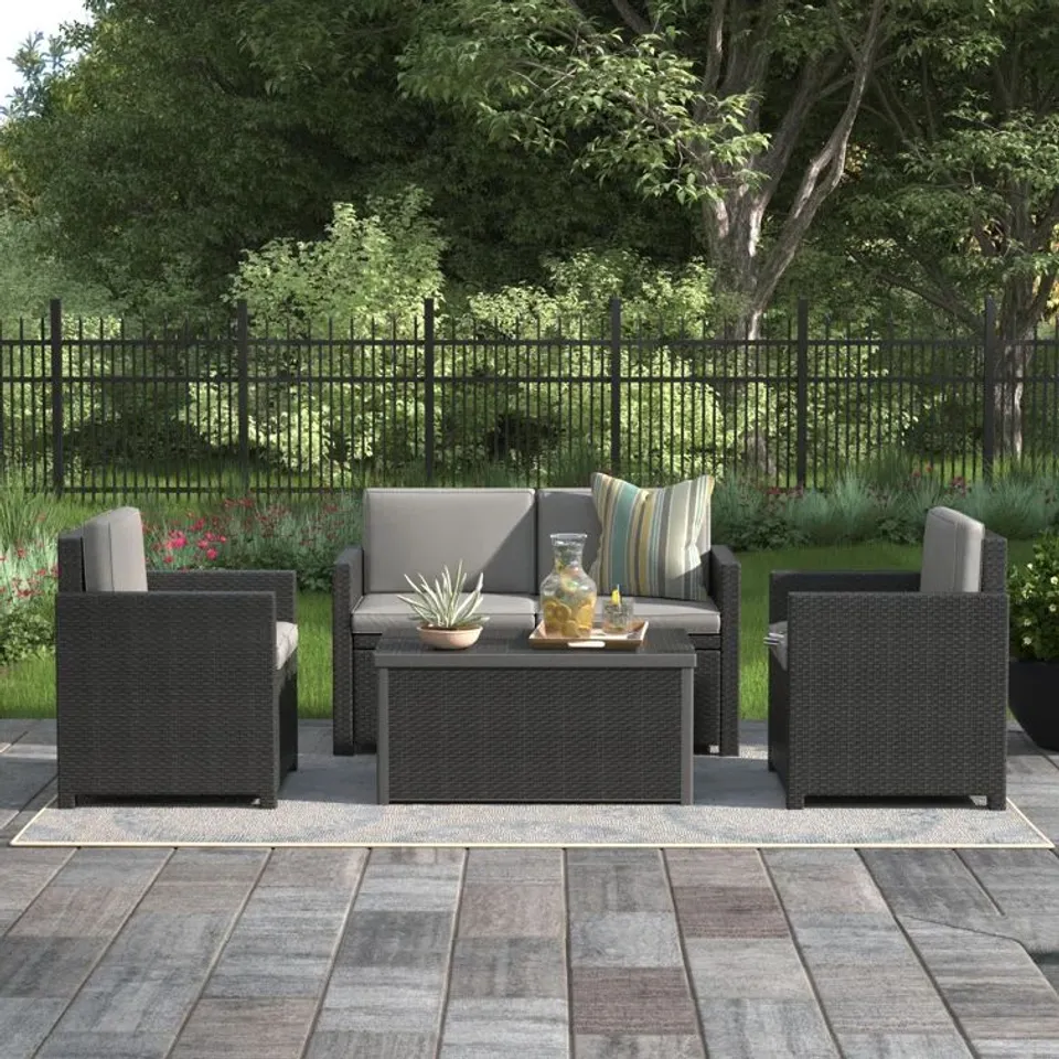 BOXED ARMONA 4 SEAT LOUNGE SET (1 BOX)