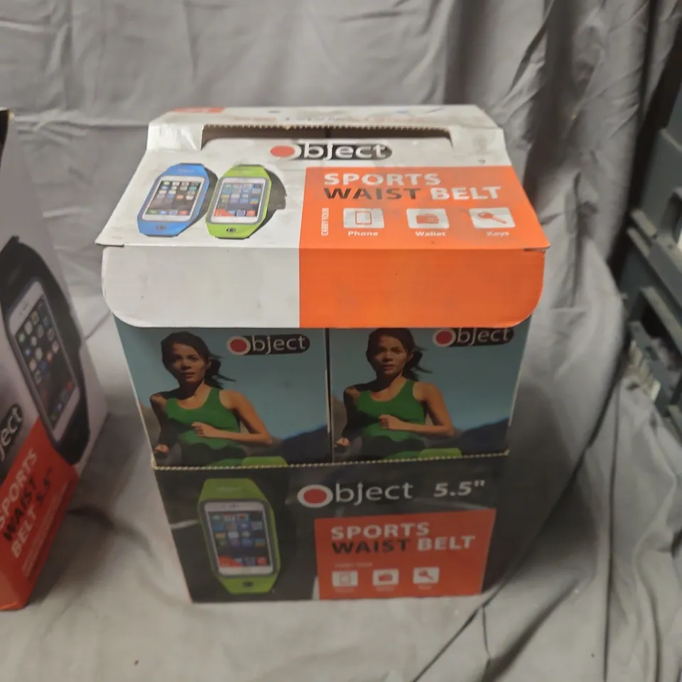 BOX OF APPROXIMATELY 10 OBJECT SPORTS WAIST BELT FOR SMARTPHONES – 5.5"