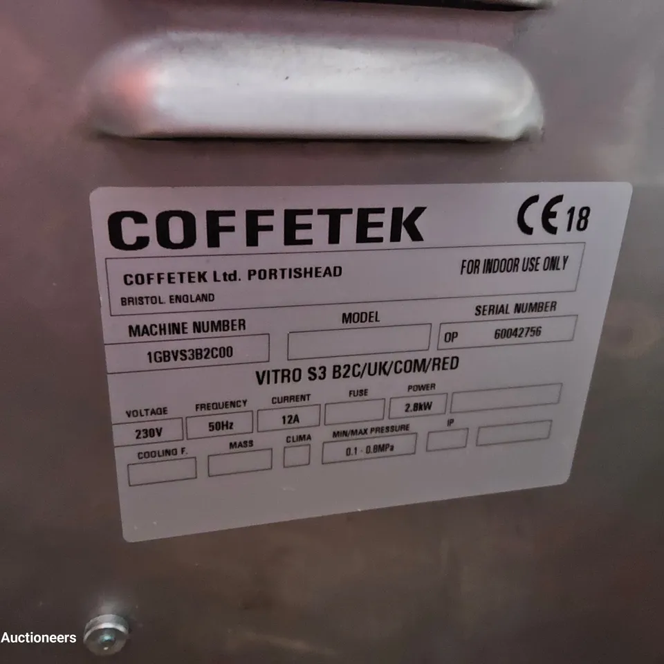 COFFEETEK VITRO BEAN TO CUP COFFE MACHINE 