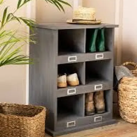 BOXED CHEDWORTH 6 SHOE LOCKER SPRUCE - CHARCOAL