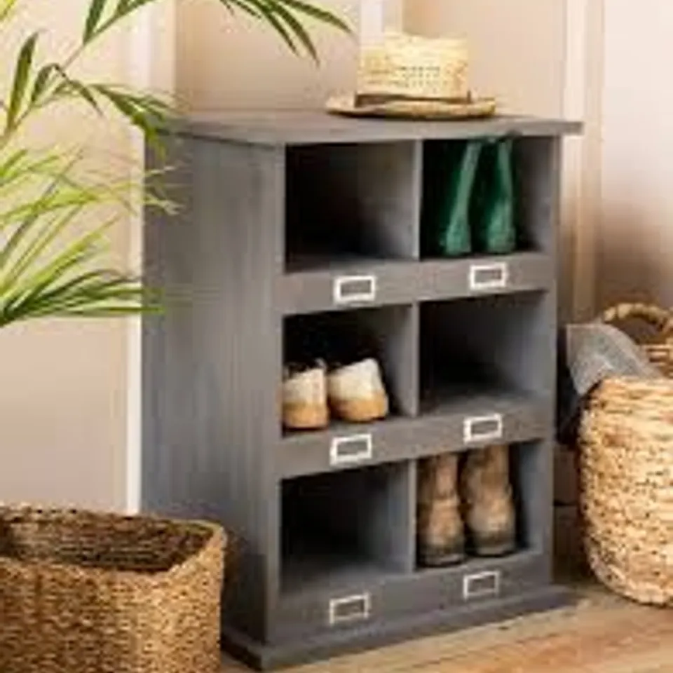 BOXED CHEDWORTH 6 SHOE LOCKER SPRUCE - CHARCOAL 