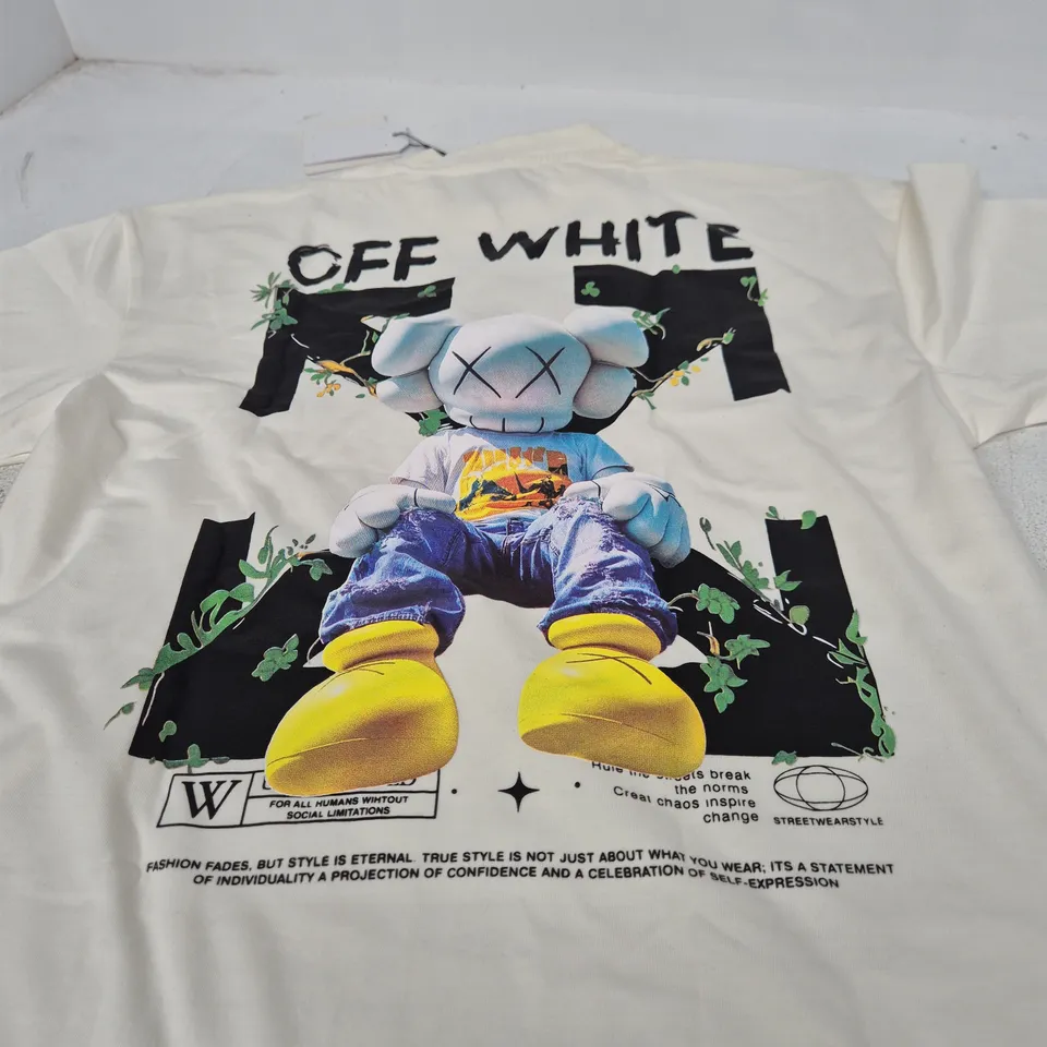 OFF-WHITE C/O VIRGIL ABLOH T-SHIRT – WHITE, SIZE L
