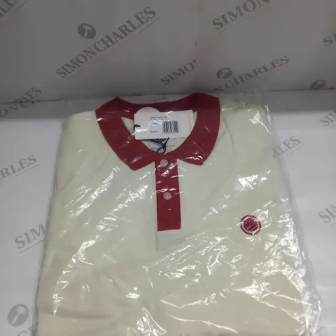 BAGGED PRETTY GREEN EPSILON CONTRAST POLO SHIRT SIZE L