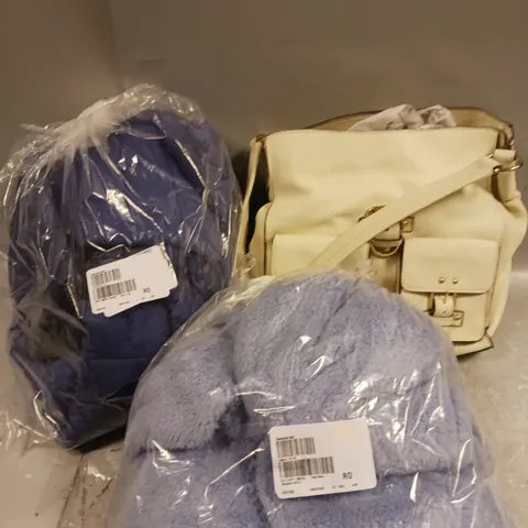 APPROXIMATELY 10 ASSORTED CLOTHING ITEMS TO INCLUDE ONESIE, OMBRE JACKET, RIBBED CARDIGAN ETC