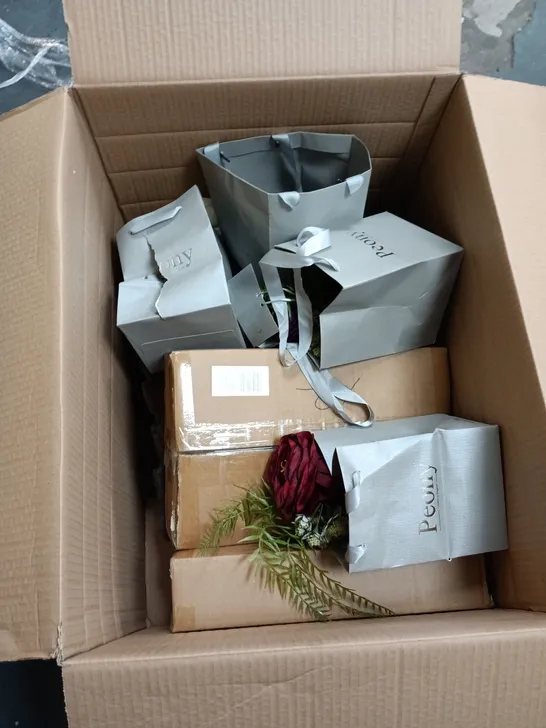 Lot 6338: BOX OF APPROXIMATELY 8 ASSORTED ITEMS INCLUDING PEONY ...