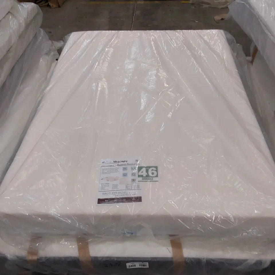 QUALITY BAGGED 4'6" DOUBLE 3-ZONE MEMORY FOAM MATTRESS 