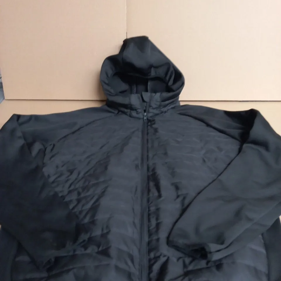 FRENCH CONNECTION BLACK HOODED JACKET SIZE XXL