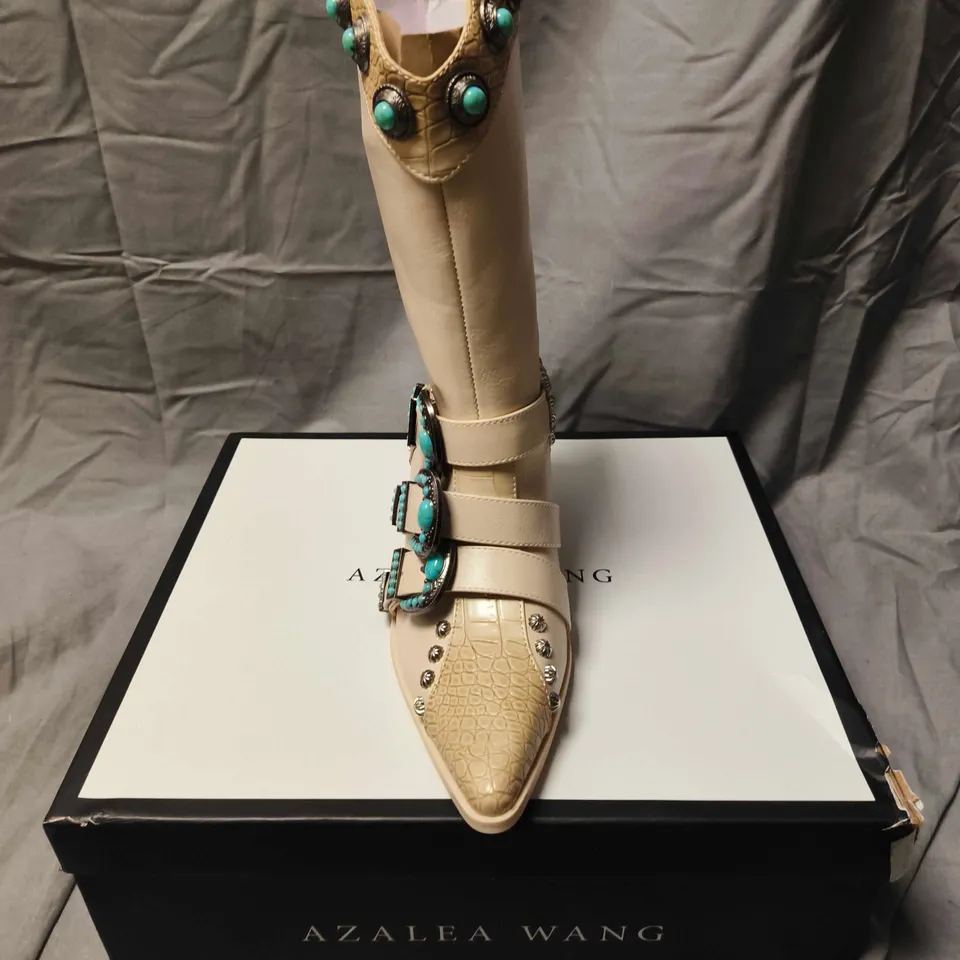 AZALEA WANG BALMORAL STUDDED WESTERN BOOTS - 4