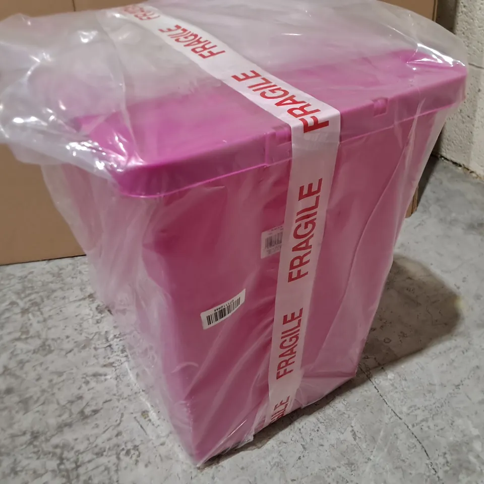 PINK 55L STORAGE BOX WITH LID 
