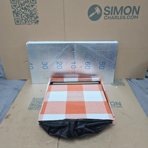 CAGE OF APPROXIMATELY 20 ASSORTED ITEMS TO INCLUDE SELF ADHESIVE TILES, COLLAPSIBLE STORAGE BOX ETC