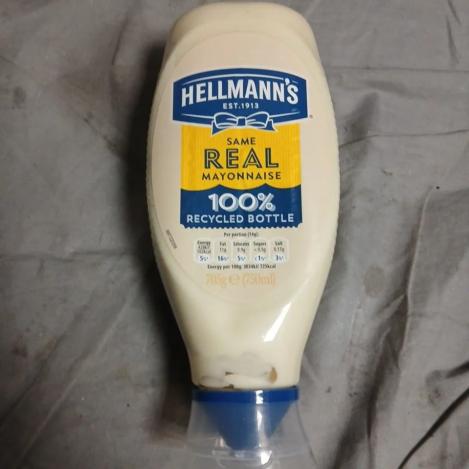 APPROXIMATELY 12 ASSORTED FOOD ITEMS INCLUDING SIMPLY LUXURY WHITE CHOCOLATE TOPPING SAUCE , HELLMANNS MAYONNAISE AND BARR GINGER BEER 