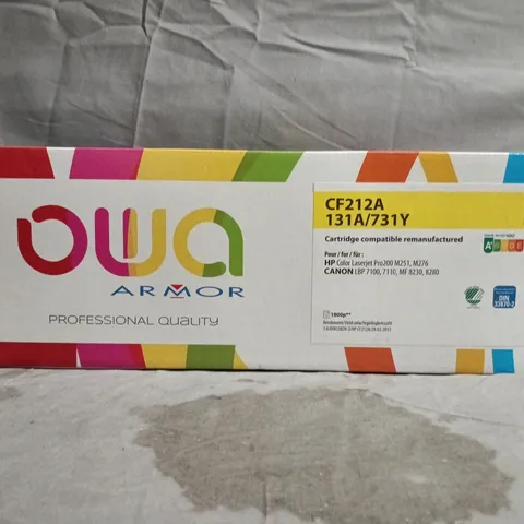 BOX OF APPROXIMATELY 10 ASSORTED ELECTRICAL ITEMS TO INCLUDE OWA ARMOR CF212A CARTRIDGE, ETC - COLLECTION ONLY