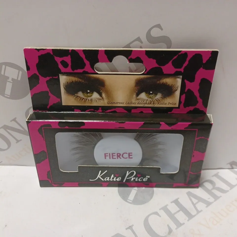 BOX OF APPROXIMATELY 24 PACKS OF KATIE PRICE GLAMOROUS DESIGN LASHES WILD, FIERCE AND TAME