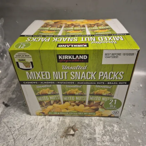 KIRKLAND SIGNATURE MIX NUT SNACK PACKS - 21 X 45G PACKS