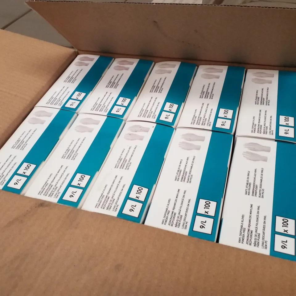 PALLET OF APPROXIMATELY 56 INTCO VINYL DISPOSABLE GLOVES 100PK BOXES - LARGE