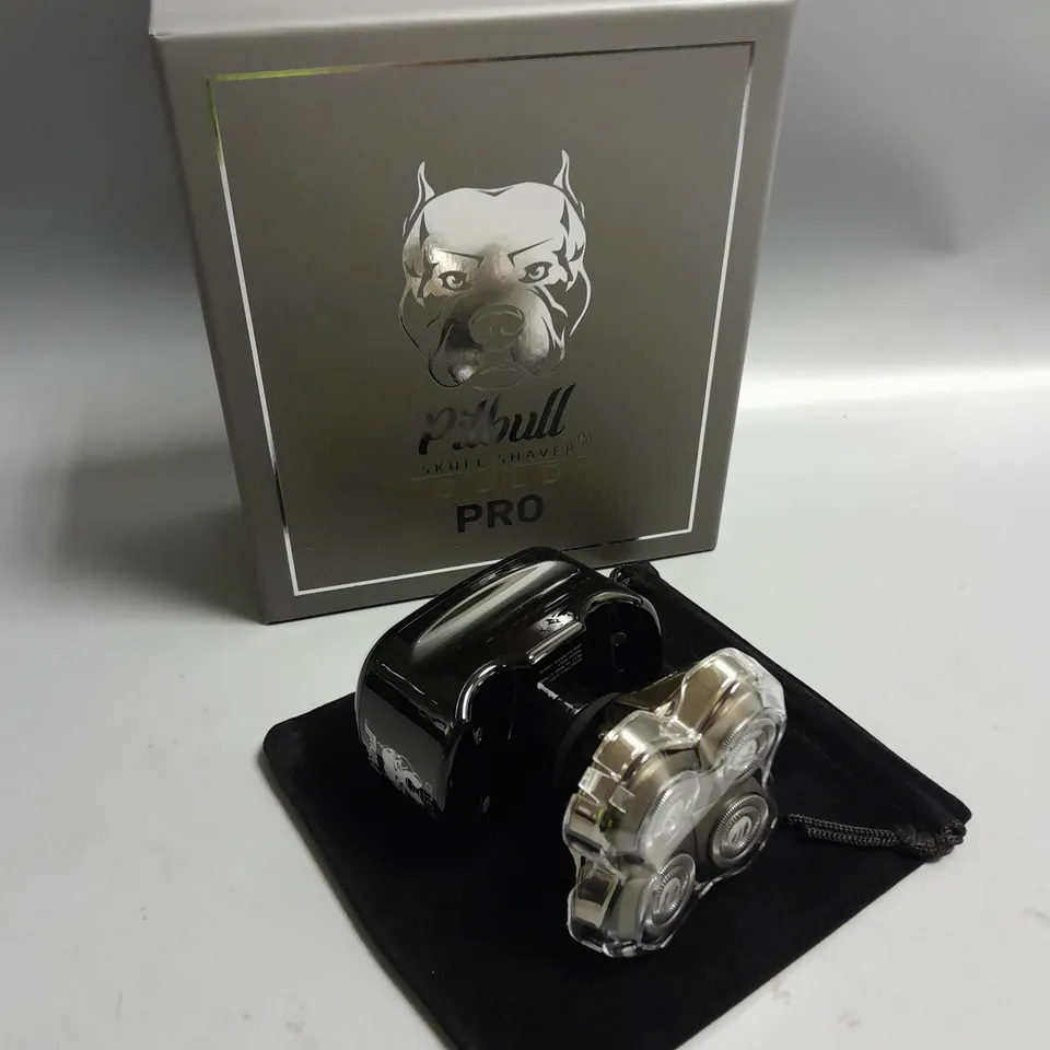 BOXED PITBULL SKULL SHAVE GOLD PRO