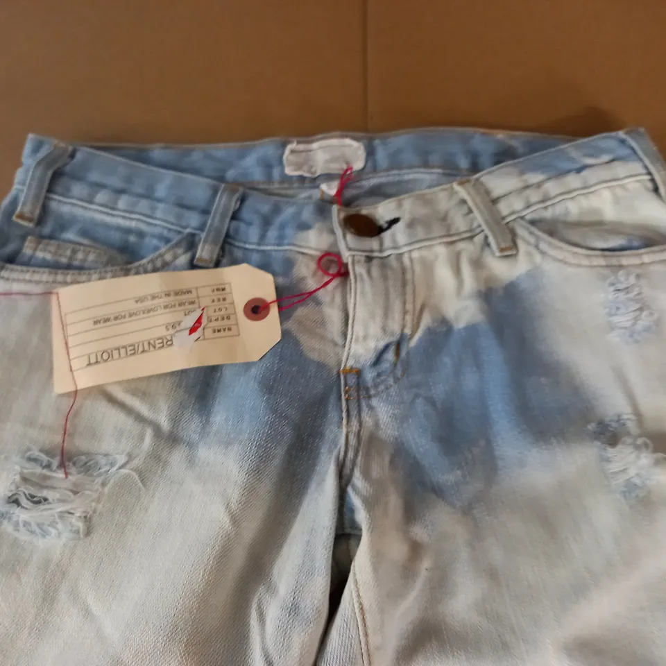 BRAND NEW CURRENT / ELLIOT CLOUD WASH DISTRESSED JEANS - 28