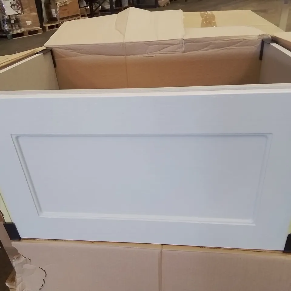 BOXED AS NEW CALYPSO CHELWORTH WALL HUNG VANITY UNIT IN CONTOUR GREY - 737X446X413MM