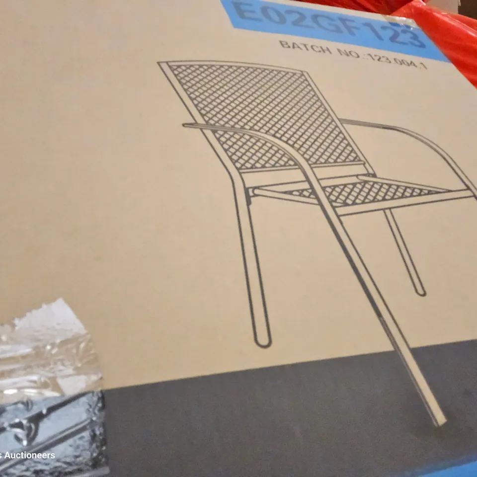 PALLET OF ASSORTED BOXED METAL CAFE TABLES & CHAIRS