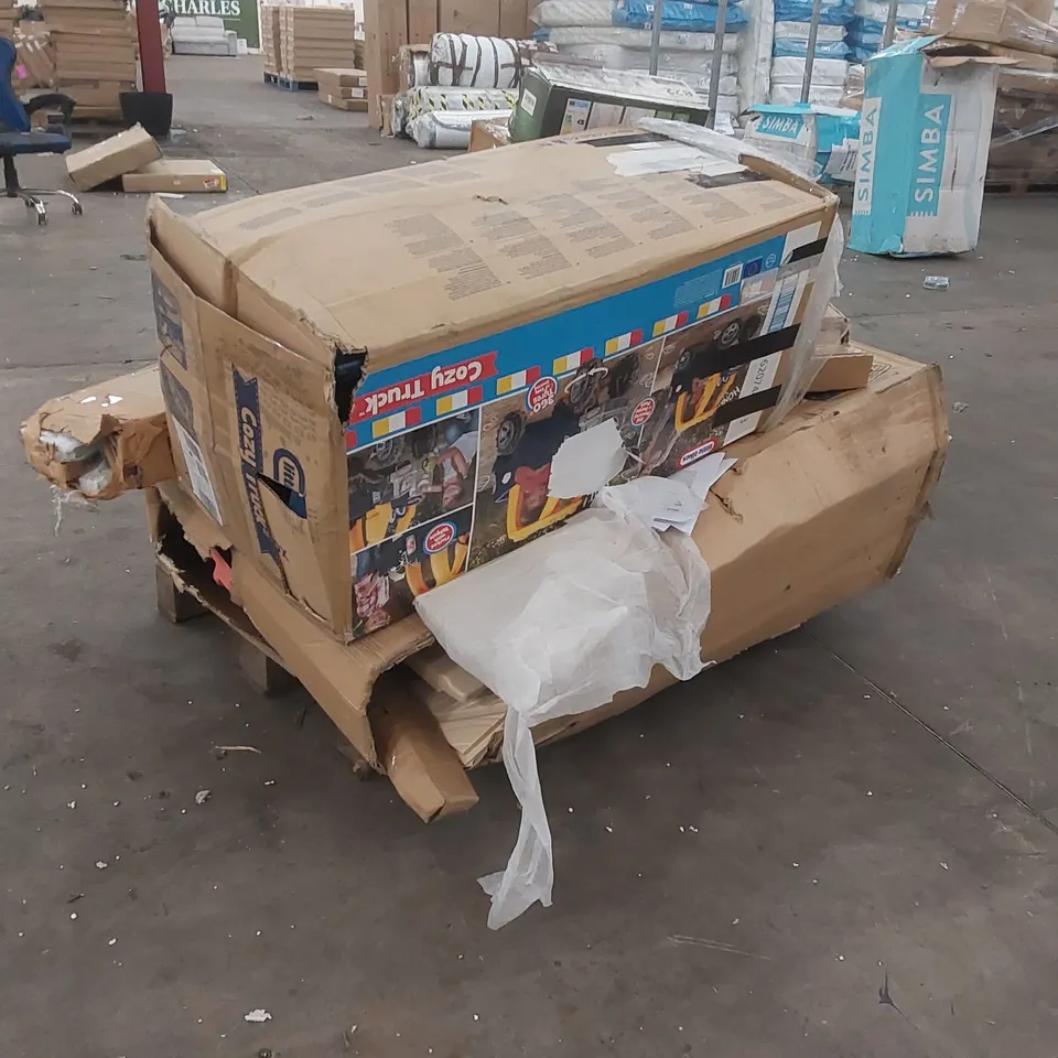 PALLET CONTAINING ASSORTED CONSUMER PRODUCTS/FURNITURE PARTS ECT
