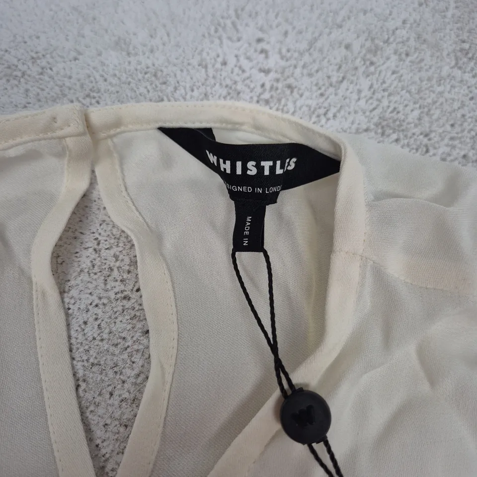 WHISTLES SHORT SLEEVE CREPE SHELL TOP – UK16