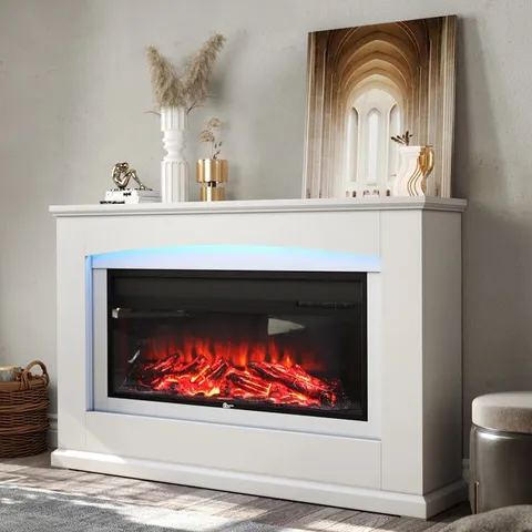 BOXED LUISA FIRES & FIREPLACES 122cm W ELECTRIC FIRE WITH MULTI-COLOUR FLAME (2 BOXES)