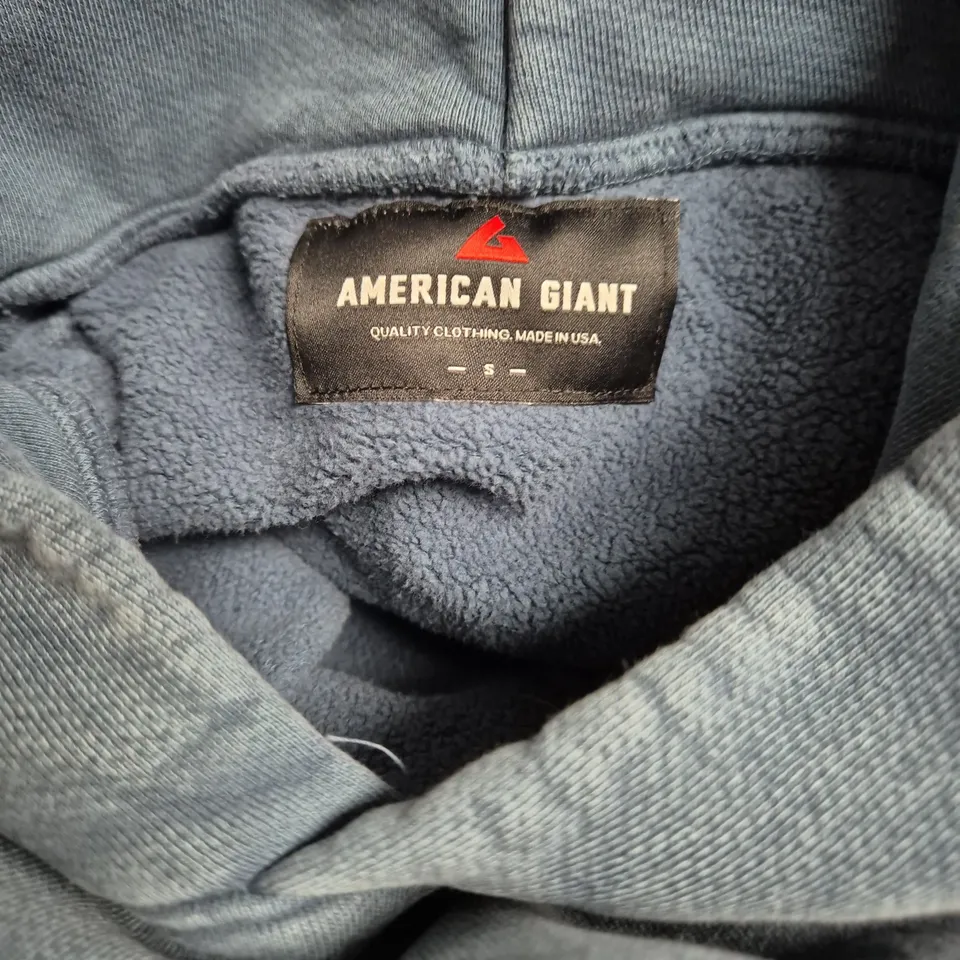 AMERICAN GIANT HOODIE – BLUE, SIZE S
