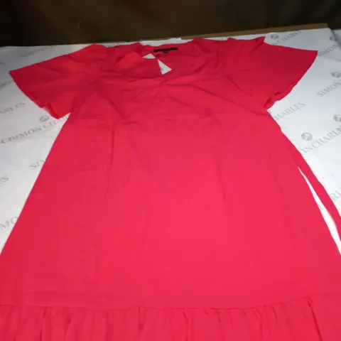 FRENCH CONNECTION BUTTONED DRESS IN RED SIZE 12