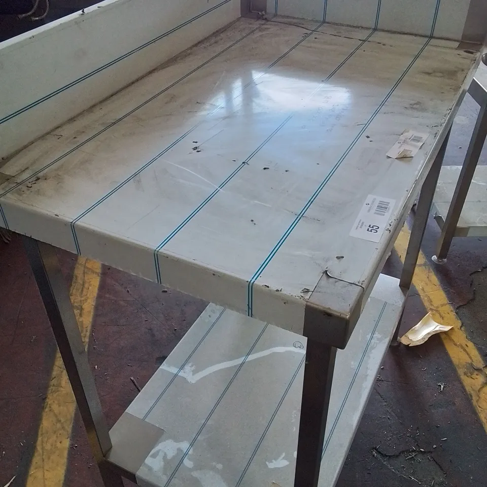 STAINLESS STEEL INDUSTRIAL CATERING WORKTOP/COUNTER