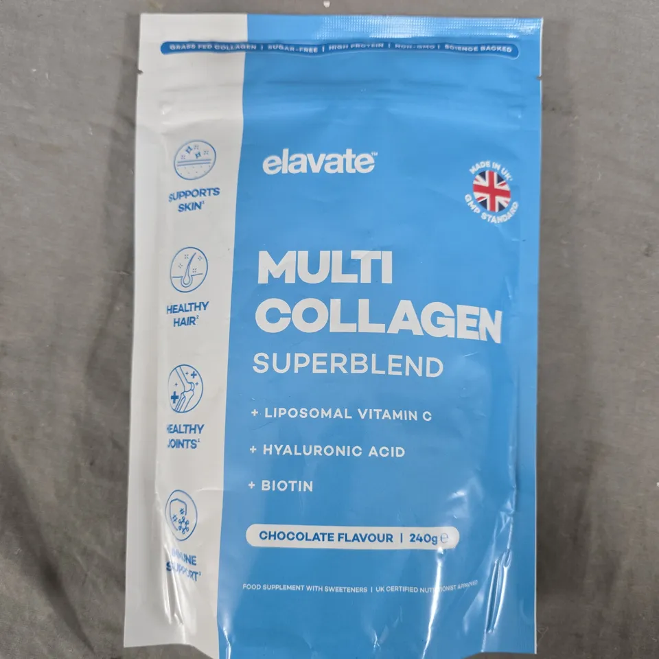 ELAVATE MULTI COLLAGEN SUPERBLEND – CHOCOLATE FLAVOUR, 240G