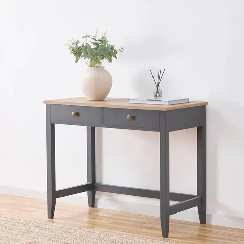 BOXED DUSK POPPY & NELL CONSOLE DRESSING TABLE MIDDLE - CHARCOAL (1 BOX)