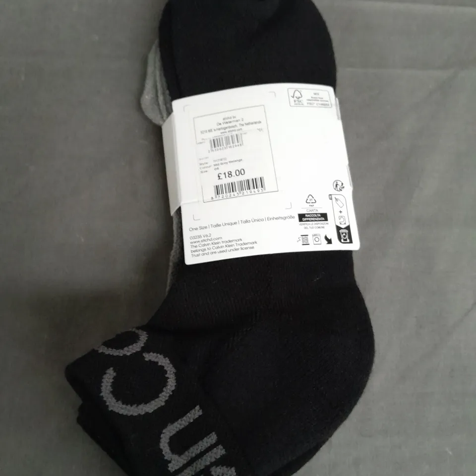 CALVIN KLEIN QUARTER MENS 3-PACK OF SOCKS - ONE SIZE