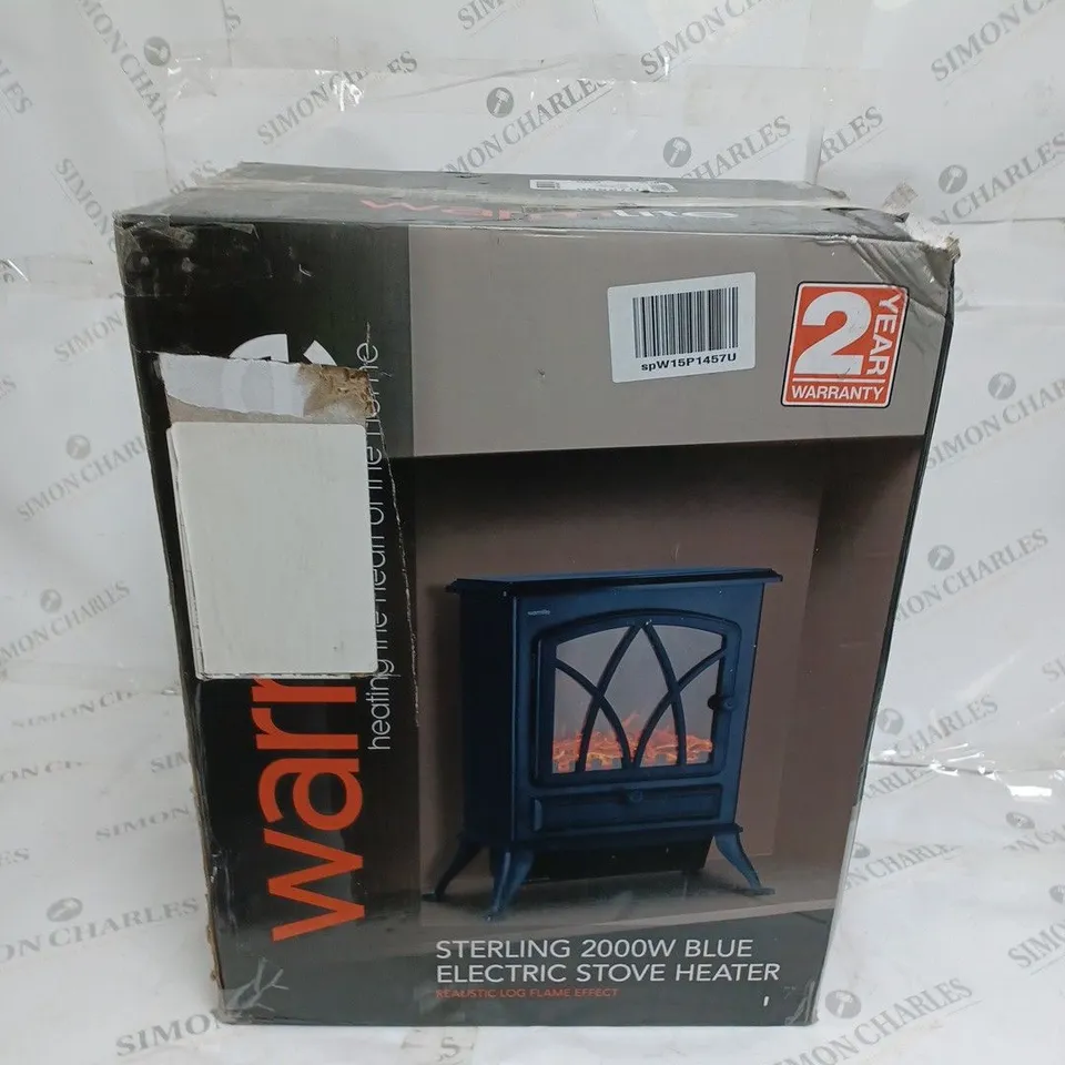 WARMLITE STERLING 2000W BLUE ELECTRIC STOVE HEATER 