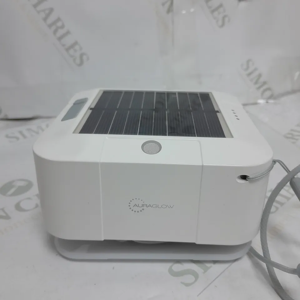 AURAGLOW WHITE USB & SOLAR RECHARGEABLE STRING LIGHTS