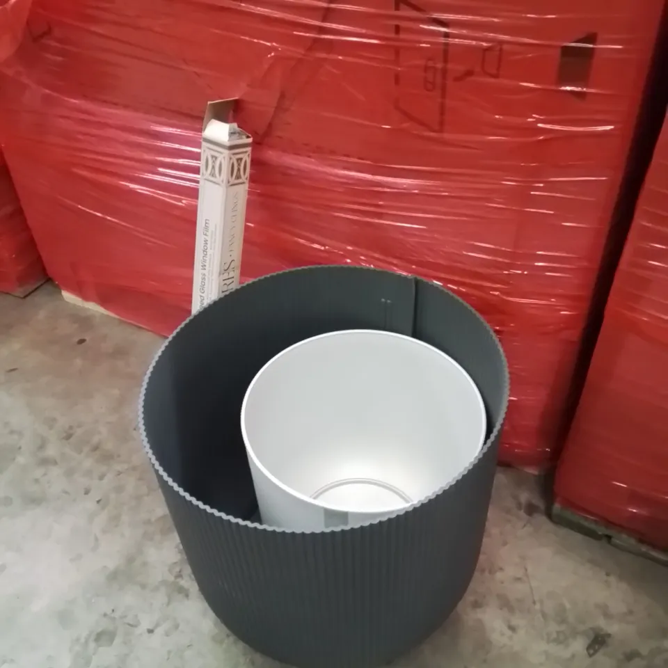 PALLET OF ASSORTED HOUSEHOLD GOODS AND PRODUCTS TO INCLUDE;3D STAINED WINDOW FILM,PLANT POTS