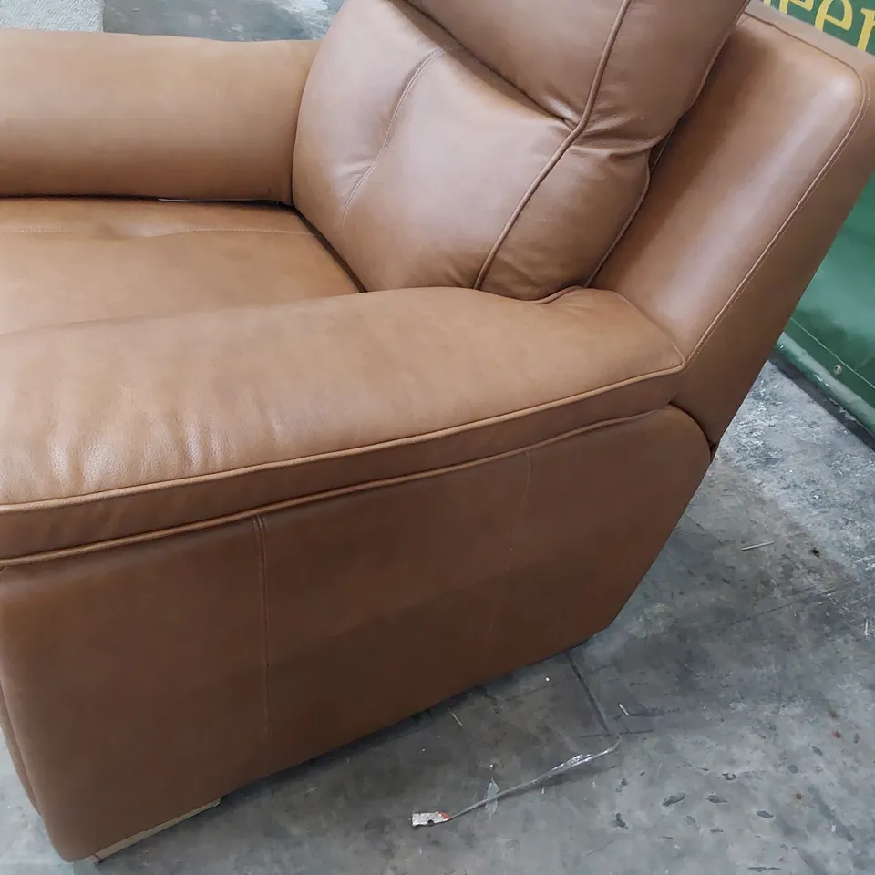 QUALITY BRITISH DESIGNER G PLAN HANNINGTON ARMCHAIR DALLAS TAN LEATHER 
