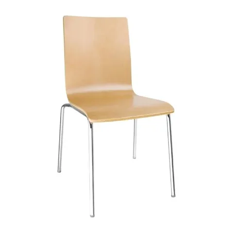 BOXED BOLERO SQUARE BACK SIDE CHAIRS NATURAL (4 PACK) (1 BOX)