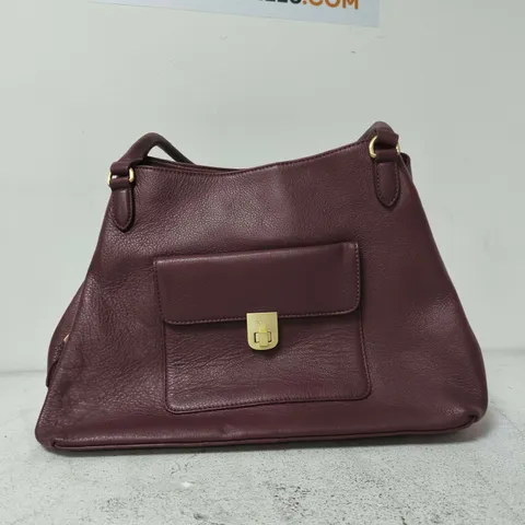 RALPH LANGSFELD GENUINE LEATHER HANDBAG – BURGUNDY