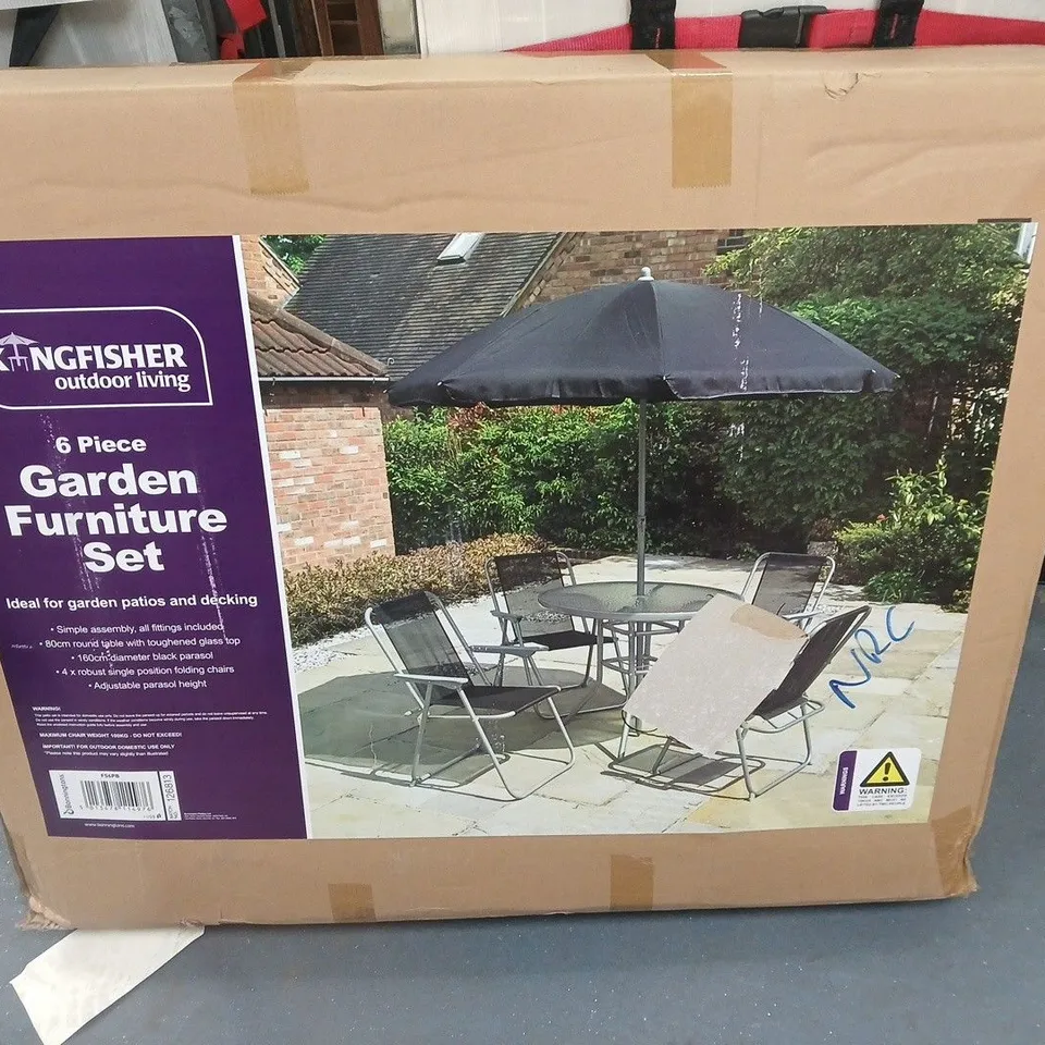 KINGFISHER 6 PIECE GARDEN FURNITURE SET