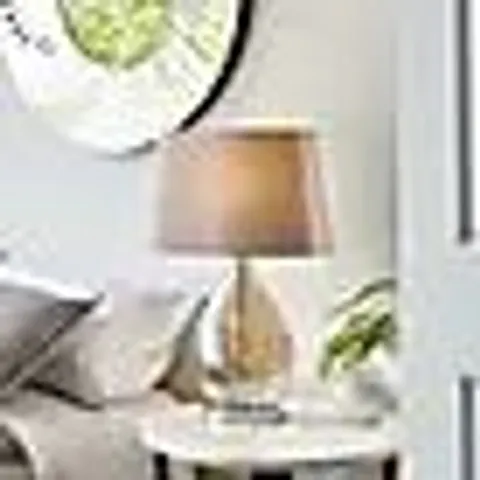 BOXED VOGUE KEW SMOKED TABLE LAMP