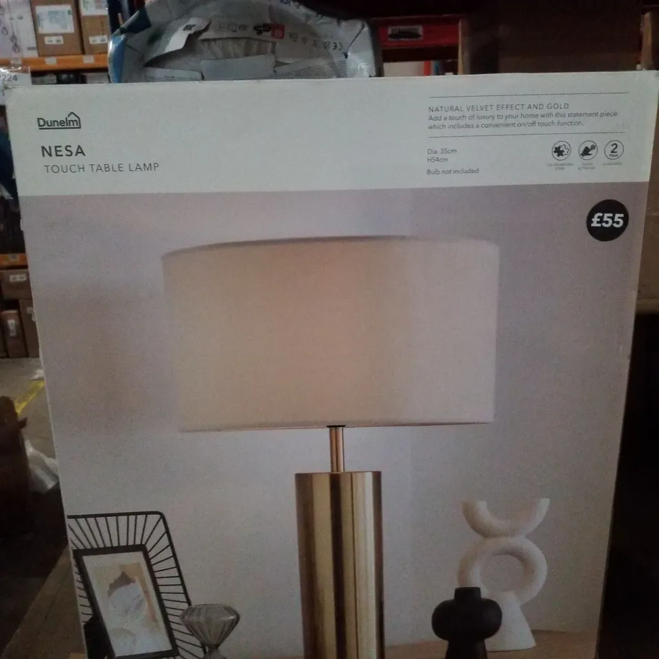 BOXED DUNELM NESA TOUCH TABLE LAMP 