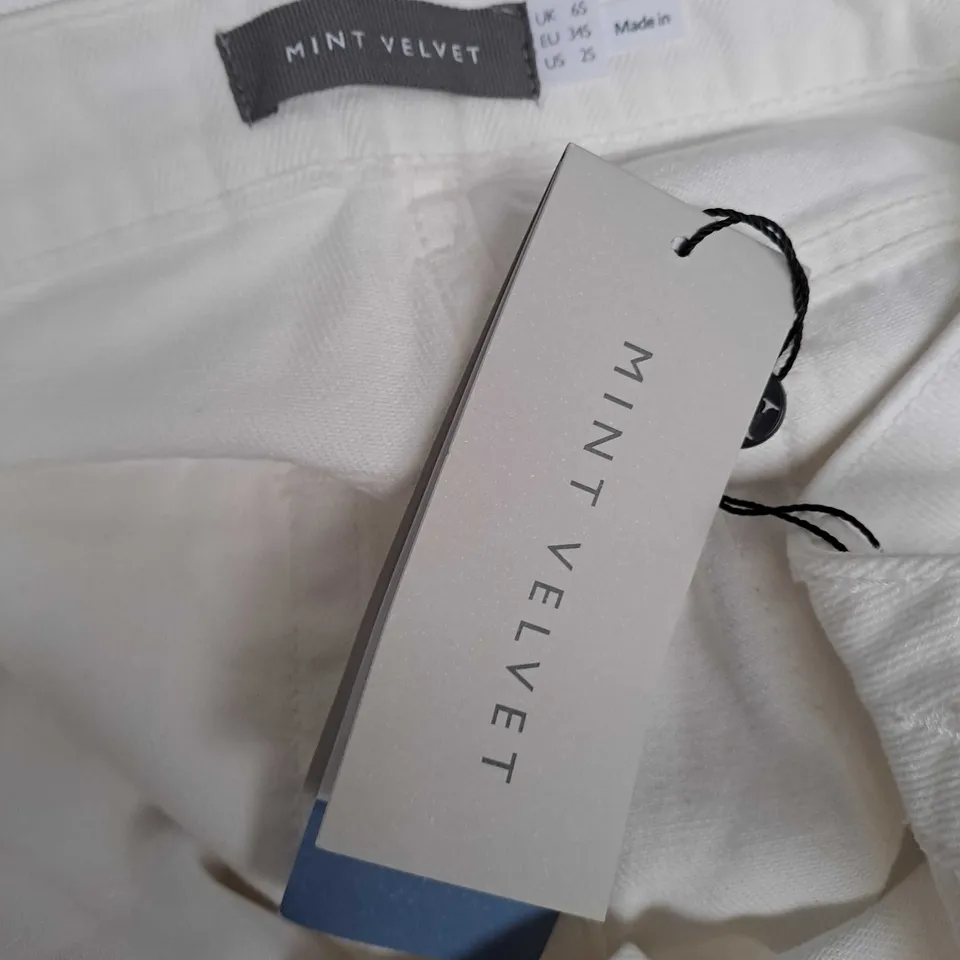 MINT VELVET WORKABLE WIDE JEANS IN CREAM - UK 6S