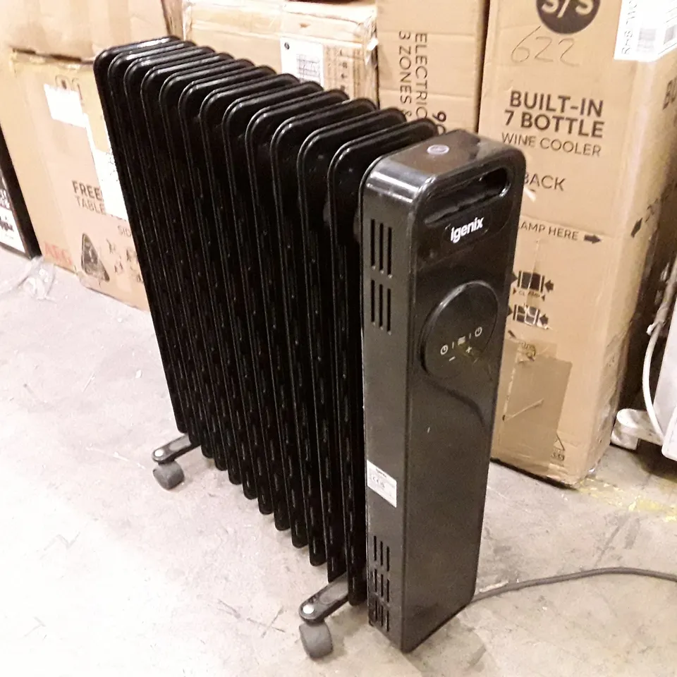 IGENIX 2.5KW DIGITAL OIL FILLED RADIATOR - BLACK