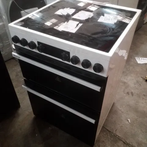 HISENSE HDCEC6C20W CERAMIC ELECTRIC COOKER WITH DOUBLE OVEN, WHITE, A RATED