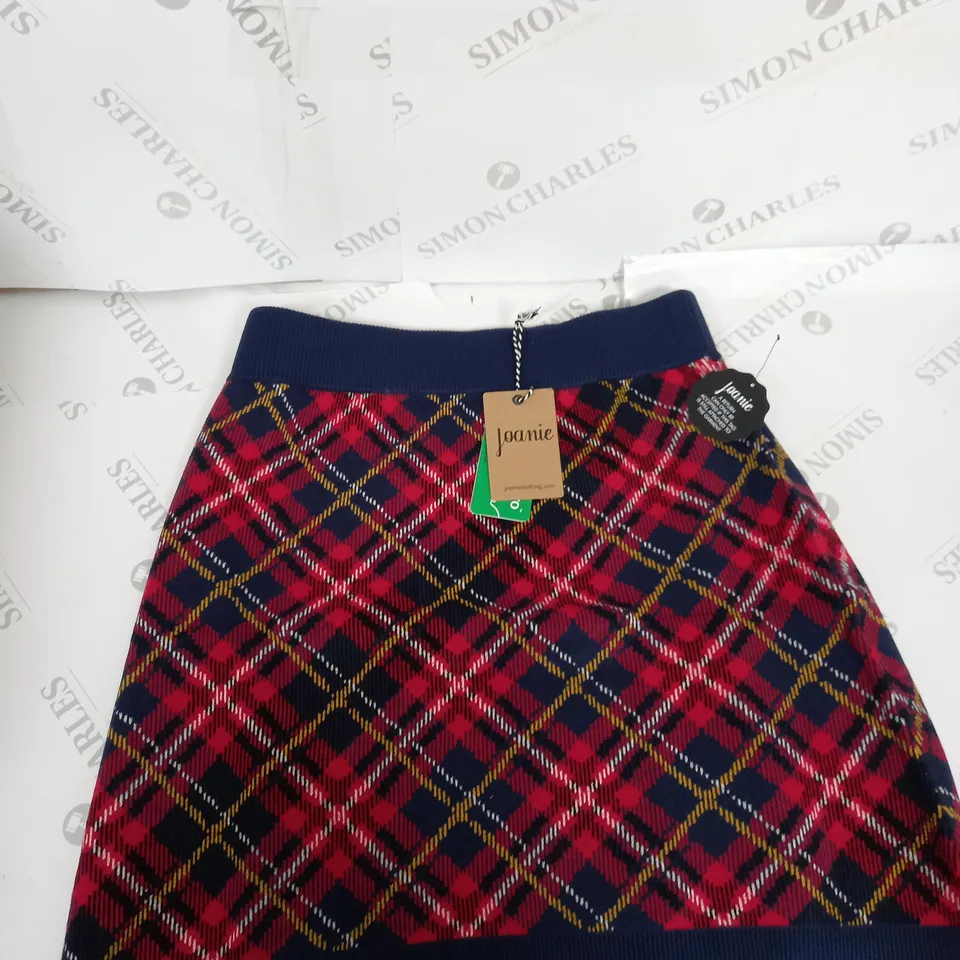 JOANIE KNITTED CHEQUERED SKIRT SIZE M