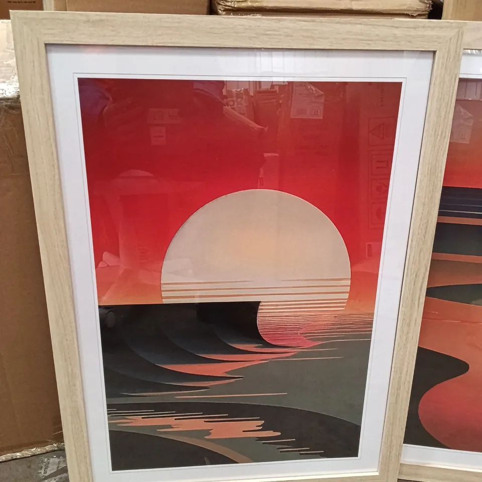 BOXED SUNSET FRAMED WALL ART PRINTS (SET OF 2) (1 BOX)