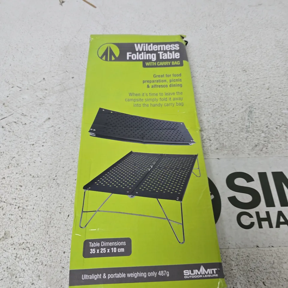 SUMMIT OUTDOOR LEISURE WILDERNESS FOLDING TABLE 
