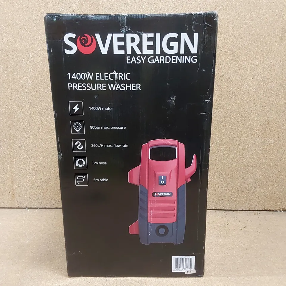 BOXED SOVEREIGN 1400W ELECTRIC PRESSURE WASHER 
